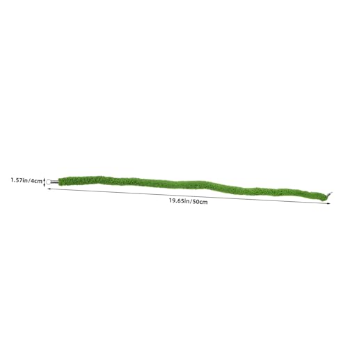 BESPORTBLE Climbing Vine Rope Realistic Green Plush Rope Reptile with Enhanced Grip Surface and Stable Support with Suction Cup Hook for Snake and Leopard Gecko in Lizard Tank Terrarium