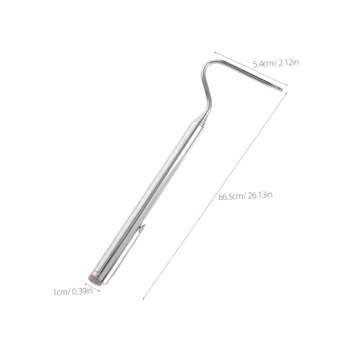 balacoo Stainless Steel Snake Grabber Retractable Reptile Hooks Snake Catching Portable Tool