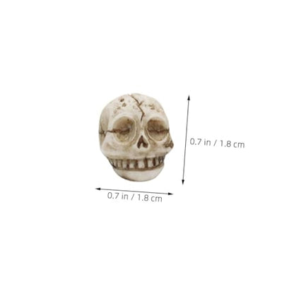 Ciieeo 20pcs Resin Skull Figurines for Garden and Fish Aquarium Decor, Outdoor Halloween Lawn Decorations, Miniature Skull Heads for Terrarium and Planter Accessories