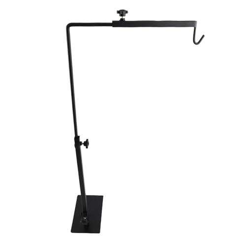 Adjustable Landing Light Lamp Stand Bracket for Pet Reptiles, Metal Landing Light Stand with Fixed Wire Casing, Sturdy and Durable Landing Lamp Bracket for Tortoise Centipede Spide