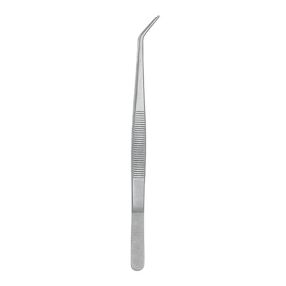 Stainless Steel Tweezers, with Curved Serrated Tip Multipurpose Tweezers Sewing Machine Tweezers Forceps for Craft Repairing (1)