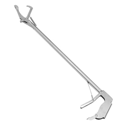 ibasenice Stainless Steel Snake Toggle Latch Catcher Clip Gutter Rattlesnake Tongs Grabber Lock Simple Snake Trap Clamp for Garden Home