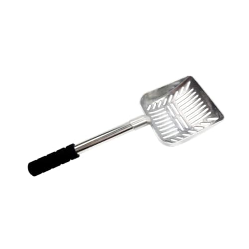 Cat Litter Scoop Sifting Scoop Reptile Waste Dustpan Lightweight Deep Scooper Kitten Waste Scooper for Kitty Pet Supplies, Black