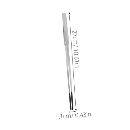 POPETPOP 2pcs Stainless Steel Feeding Tongs Rubber Tips Curved Aquarium Tweezers for Reptile Feeding for Snakes Geckos and Terrarium Supplies