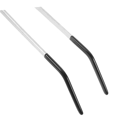 DOITOOL 2pcs Stainless Steel Aquarium Tweezers with Rubber Tips Curved Feeding Tongs for Reptiles Snakes and Aquatic Plants Handle Lightweight and Feeding Accessories