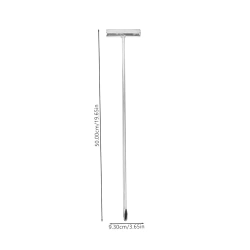 Garneck Roller Shutter Door Hook 50cm Long Manhole Cover Lifter T-Shaped Stainless Steel Hook Easy to Use