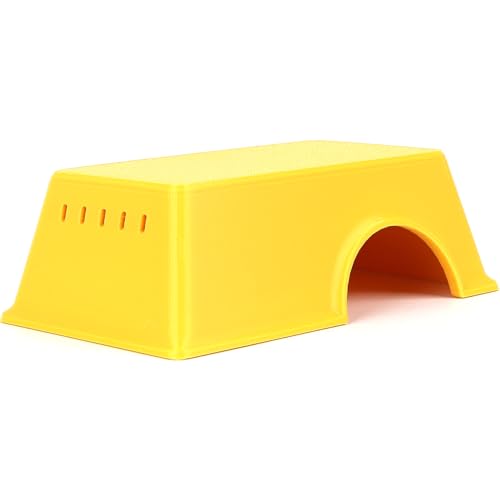 Snake Hide, Leopard Gecko Tank Accessories for Reptile Ball Python Crested Gecko Lizard Bearded Dragon - YellowHideM - color: Yellow, size: Medium