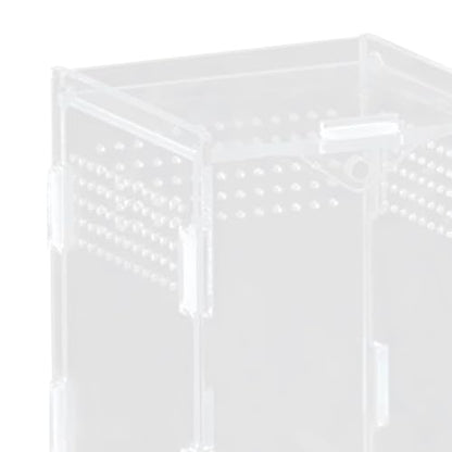 Reptile Breeding Box Acrylic Terrarium Container with Ventilation Holes for Snakes Turtles Chameleons Frogs Geckos Small Animal Habitat- 8x7x10cm