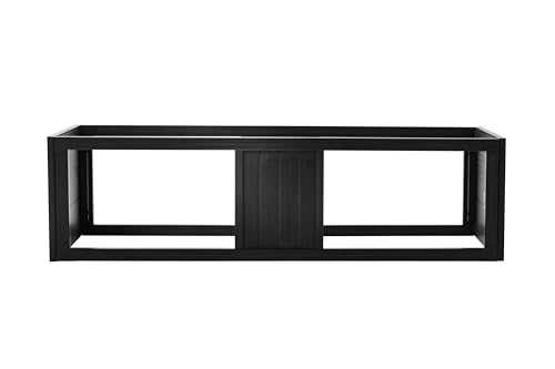 New Age Pet ECOFLEX Two Large Reptile Enclosures with Matching Stacker Combo Set in Black