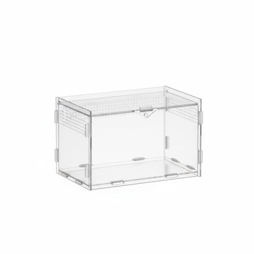Transparent Reptile Enclosure Through Quality Clear Reptile Habitat Secure Latch Clear Acrylic Terrarium for Arachnid Enthusiasts, 20-12-12 - style: 20-12-12