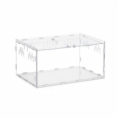 Transparent Reptile Enclosure Through Quality Clear Reptile Habitat Secure Latch Clear Acrylic Terrarium for Arachnid Enthusiasts, 30-20-15 - style: 30-20-15