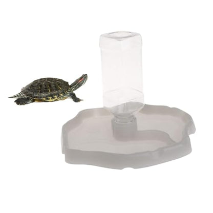 Automatic Reptile Water Feeder for Lizard and Turtle PET Drinking Bowl Water Reservoir Sturdy Non-Toxic Plastic for Small Pets