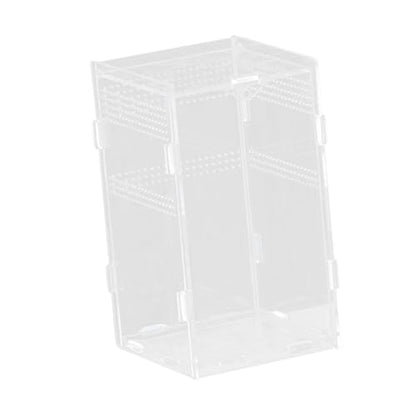 Reptile Breeding Box Terrarium Clear Animal Habitat Cage with Ventilation Holes for Geckos Frogs Hermit Crabs- 12x12x20cm - size: 12x12x20cm