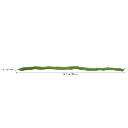 Reptile Climbing Rope, Artificial Green Vine with Suction Cup for Habitat - Flexible Moss Rope Climb Swing for Jumping Spider, Chameleon, Lizard,Frog Terrarium