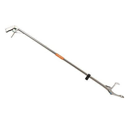 GLOGLOW Foldable Snake Tong Self Lockable Stainless Steel Reptile Grabber Catcher Snake Handling Tool with Locking Handle for Farmers and Safe Capture