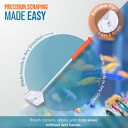 FL!PPER Platinum Aquarium Hand Scraper for Glass and Acrylic Tanks - 18" - size: 18" Rigid Shaft