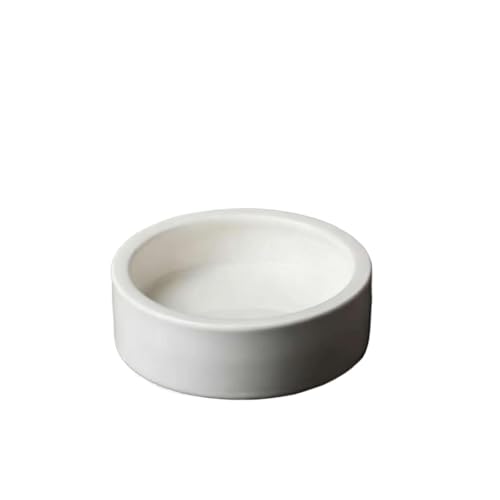 Ceramic Reptile Feeding Bowl Anti-Escape Worm Dish Lizard Gecko Bearded Dragon Food Water Bowl Terrarium Habitat Decor - size: M+L