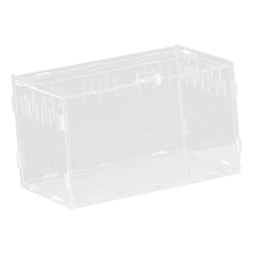 Reptile Breeding Box Terrarium Clear Animal Habitat Cage with Ventilation Holes for Geckos Frogs Hermit Crabs- 25x15x15cm - size: 25x15x15cm