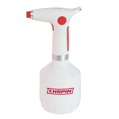 Chapin 75004: 1-Liter USB-C Battery Powered Electric Sprayer, Rechargeable, Portable Garden and Plant Sprayer, Mister, for Outdoor and Indoor Plants and Small Gardens, Handheld Powered, White