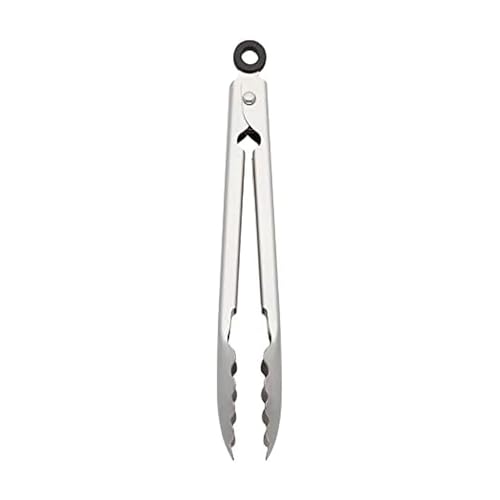 KitchenAid Gourmet Stainless Steel Serving Tongs with Hang Hook and Secure Closing Lock, 9 Inch, Stainless Steel - color: Stainless Steel, size: 9 Inches