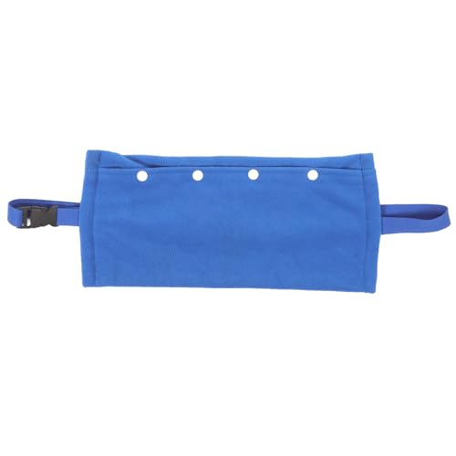 KALLORY Bearded Dragon Sling Carrier Bag with Adjustable Strap, Small Blue Reptile Travel Pouch for Lizards, Chameleons, and Small Crawling Pets, Portable Front Chest Carrier for Outdoor