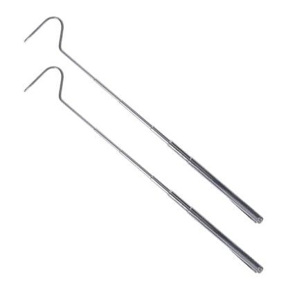PRETYZOOM 2pcs Stainless Steel Telescoping Snake Hooks 71cm Extendable Reptile Catching Tools for Handling Snakes and Reptiles