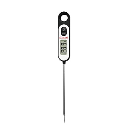 Escali Long Stem Digital Thermometer for Meat, Frying, Cooking, Candy and Kitchen Use, Extra Long 5.6-Inch Probe, Black - color: Digital Black, size: One Size