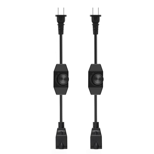 2Pcs Reptile Dimming Thermostat for Temperature Control, Dimmer Switches for Heating Pad & Heat Lamp, Reptile Knob Dimmer 200W MAX