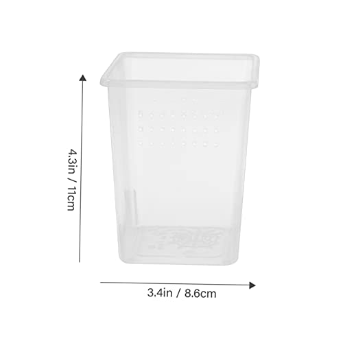 Amosfun 9pcs Spider Breeder Boxes Transparent Small Enclosures for Tarantula and Scorpion Incubation Feeding Tanks Ventilation for Reptile Habitats