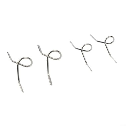Fly Fishing Rod Guides Set with Stainless Steel Rings Tip Top Hook Keeper Stripper Snake Guides for Fly Rod Building Repair Kit Silver 11 Pcs