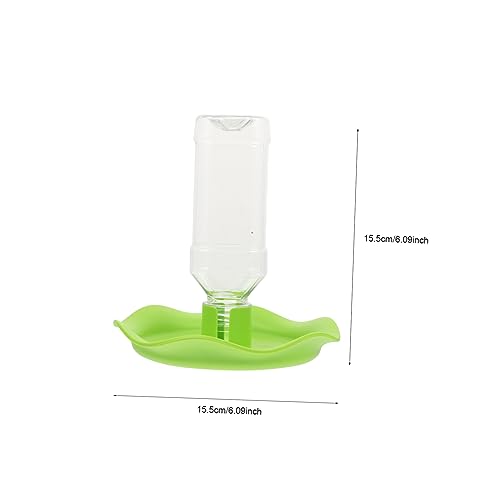 BESPORTBLE 2sets Reptile Feeding Bowls Green Plastic Water and Food Dishes for Small Reptiles Safe and Smooth Surface for Lizards and Tortoises