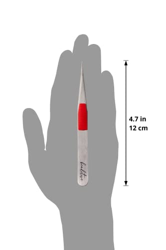 Beaditive High Precision Heavy-Duty Tweezers With Cushion - 4.7" Craft Tweezers for Sewing, Beading & DIY Crafts - Non-Serrated, Fine Point Tips - Stainless Steel Needle Nose Hobby Tweezers (Fuchsia) - color: Fuchsia