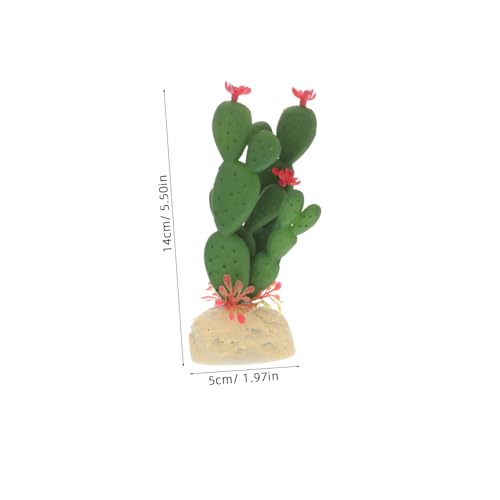 Artificial Plastic Cactus Aquarium Decoration Fish Tank Landscape Plant Vivid Simulated Succulent Ornament for Reptile Terrarium Home Decor