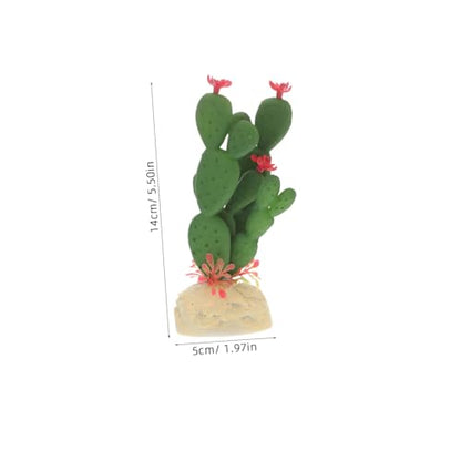 Artificial Plastic Cactus Aquarium Decoration Fish Tank Landscape Plant Vivid Simulated Succulent Ornament for Reptile Terrarium Home Decor