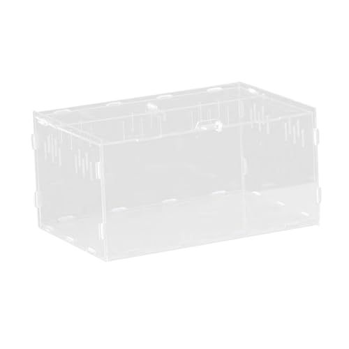 Reptile Breeding Box Acrylic Terrarium Container with Ventilation Holes for Snakes Turtles Chameleons Frogs Geckos Small Animal Habitat- 30x20x15cm