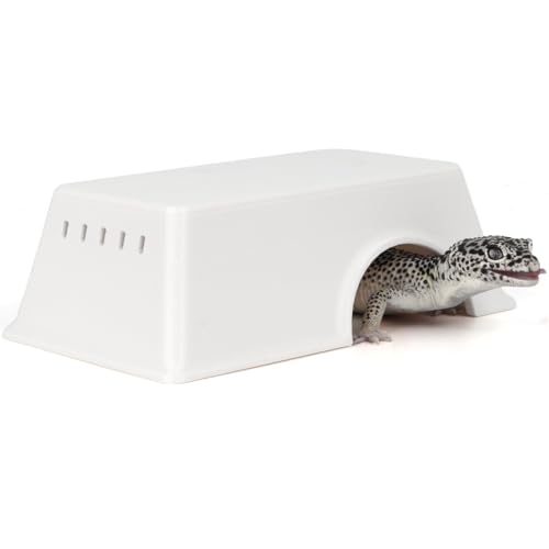 Snake Hide, Leopard Gecko Tank Accessories for Reptile Ball Python Crested Gecko Lizard Bearded Dragon - WhiteHideM - color: White, size: Medium