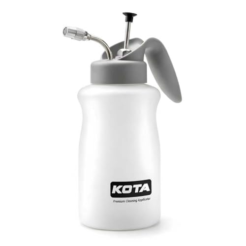 KOTA 1 L Adjustable Hand Pump Pressure Sprayer, Heavy-Duty Multipurpose Bottle for Automotive Solvents, Surface Prep & Car Detailing, Chemical-Resistant PE Construction (Cleaning Applicator) 75880 - style: Cleaning Applicator