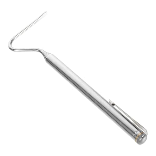 Healifty Retractable Stainless Steel Snake Grabber Tool Adjustable Collapsible Snake Catcher Hook for Safe Reptile Handling