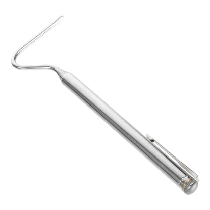 Healifty Retractable Stainless Steel Snake Grabber Tool Adjustable Collapsible Snake Catcher Hook for Safe Reptile Handling