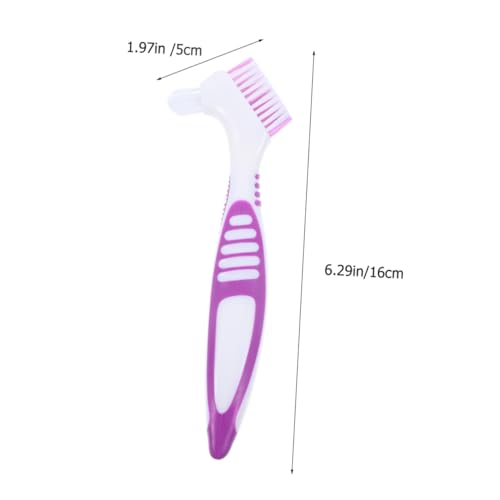 GANAZONO 3pcs Turtle Shell Cleaning Brush Double-Sided Mud for Tortoise and Aquatic Turtles Ergonomic Handle Shell Maintenance Tool - color: Violet
