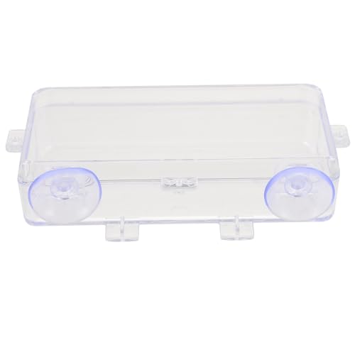 DOITOOL Gecko Feeder Suction Cup Feeding Box Reptile Food Water Basin Anti-Escape Suction Bowl for Lizards and Geckos Terrarium Use