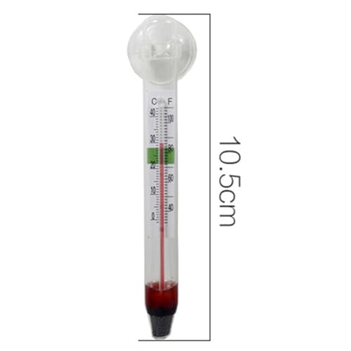 Aquarium Thermometer, Fish Tank Thermometer, Floating for Fish Tank, Fishing, Household Temperature Gauge with Suction Cup