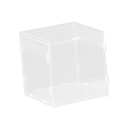 Reptile Breeding Box Terrarium Clear Animal Habitat Cage with Ventilation Holes for Geckos Frogs Hermit Crabs- 10x10x10cm - size: 10x10x10cm