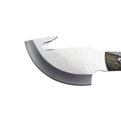 Snake Eye Tactical Fixed Blade Knife, All in One Skinning Knife with Gut-Hook, for Hunters and Outdoors Enthusiasts (White) - color: White