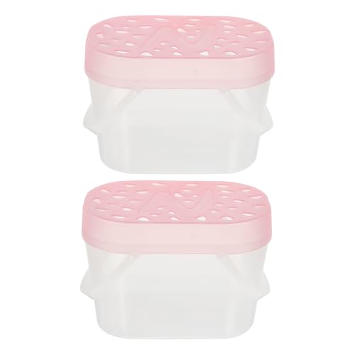 TOYANDONA 2pcs Turtle Cases Reptile Carrying Boxes for Small Pets Convenient Outdoor Pet Accessories Lightweight and Easy to Carry - color: Pink