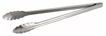 Winco Coiled Spring Extra Heavyweight Stainless Steel Utility Tong, 16-Inch - size: 16-Inch, style: Utility Tongs