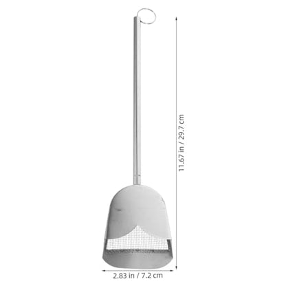 Toyvian Stainless Steel Poop Scooper Adjustable Handle for Chicken Coop Bird Cage Cleaning Reptile Litter Small Pet Yard Waste Removal