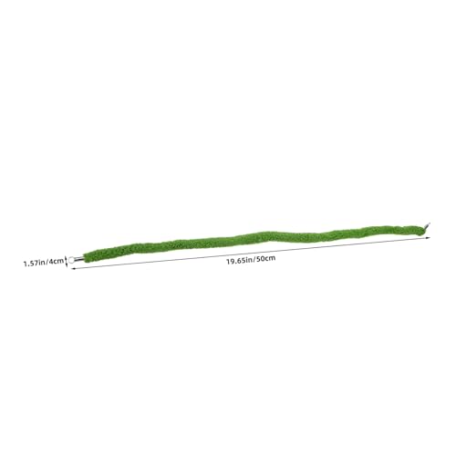 BESPORTBLE Reptile Climbing Rope with Suction Cup Hook for Leopard Gecko and Snake Realistic Green Plush Vine Bendable and Versatile Habitat Decoration for Reptile Tank Habitat