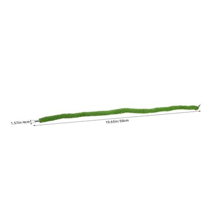 BESPORTBLE Reptile Climbing Rope with Suction Cup Hook for Leopard Gecko and Snake Realistic Green Plush Vine Bendable and Versatile Habitat Decoration for Reptile Tank Habitat