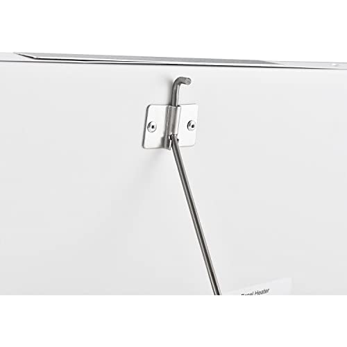 Global Industrial Under the Desk Radiant Panel Heater with Adjustable Thermostat, 170W, 120V, Compact Design, Floor Mount, 22-7/16"W x 14-14/16"H, White